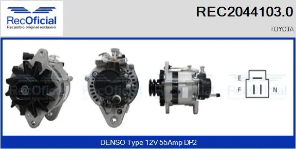 Alternateur RECOFICIAL REC2044103.0