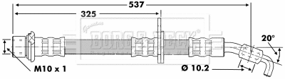 Flexible de frein BORG & BECK BBH6852