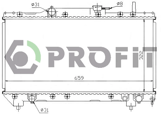 Radiateur, refroidissement du moteur PROFIT PR 1837A1