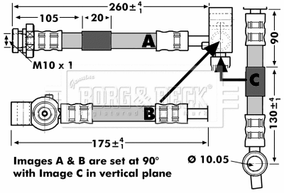 Flexible de frein BORG & BECK BBH7148