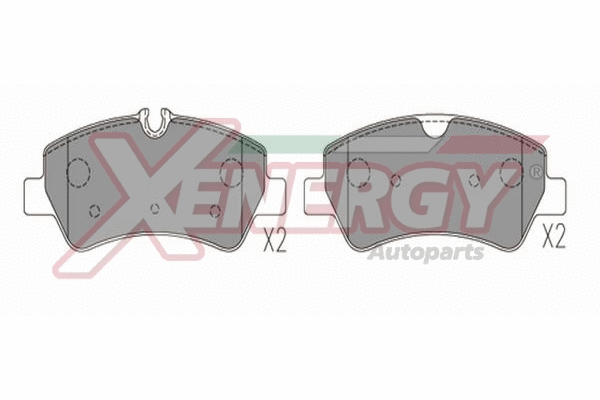 Kit de plaquettes de frein, frein à disque AP XENERGY X41371