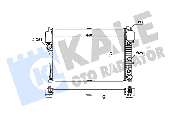 Radiateur, refroidissement du moteur KALE OTO RADYATÖR 345970