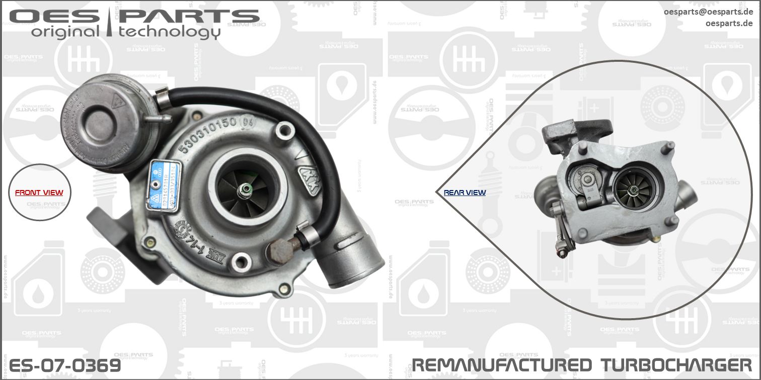 Turbocompresseur, suralimentation OES PARTS ES-07-0369