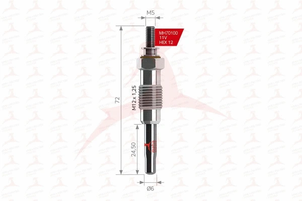 Bougie de préchauffage MEHA AUTOMOTIVE MH70100
