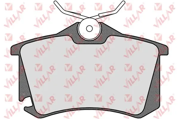 Kit de plaquettes de frein, frein à disque VILLAR 626.1508