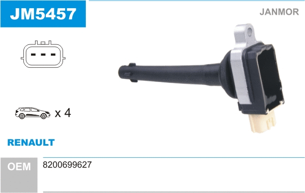 Bobine d'allumage JANMOR JM5457