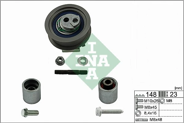 Kit de galets, courroie crantée INA 530 0445 09