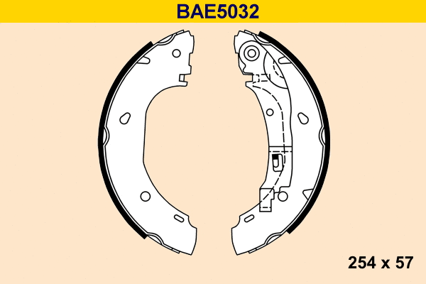 Jeu de mâchoires de frein BARUM BAE5032