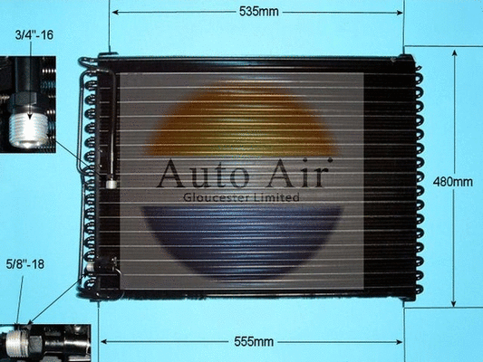Condenseur, climatisation AUTO AIR GLOUCESTER 16-6537