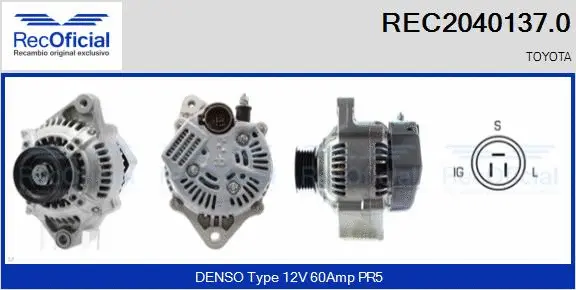 Alternateur RECOFICIAL REC2040137.0