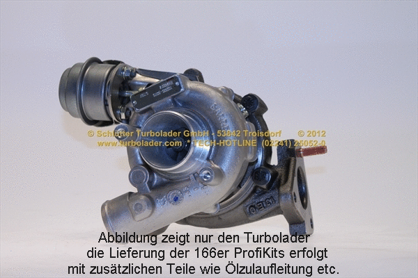 Turbocompresseur, suralimentation SCHLÜTTER TURBOLADER 166-02290
