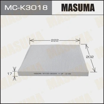 Filtre, air de l'habitacle MASUMA MC-K3018