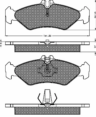 Kit de plaquettes de frein, frein à disque BSF 10513