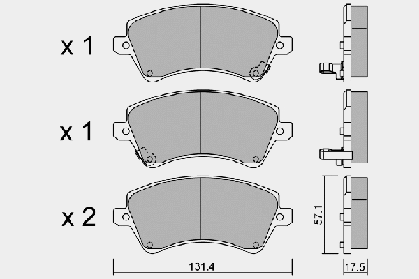 Kit de plaquettes de frein, frein à disque AISIN BPTO-1009