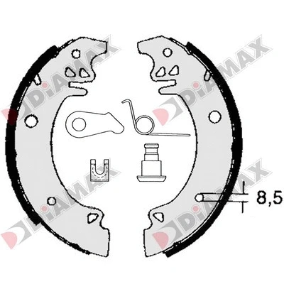 Jeu de mâchoires de frein DIAMAX N01195