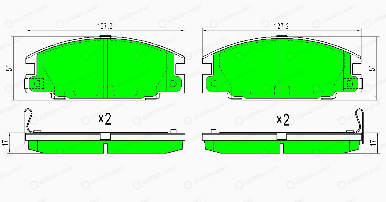 Kit de plaquettes de frein, frein à disque Automotive Adriado GLBP0365