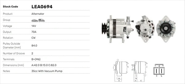 Alternateur LUSA LEA0694