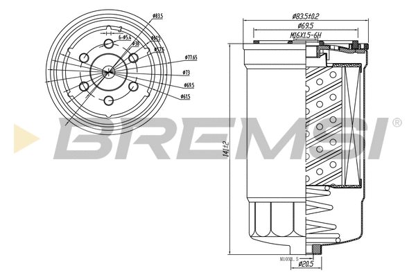 Filtre à carburant BREMSI FE0827