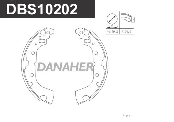Jeu de mâchoires de frein DANAHER DBS10202