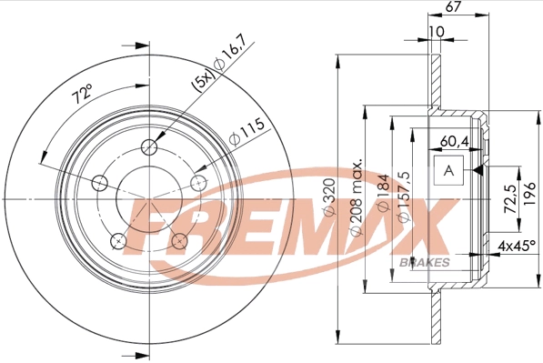 Disque de frein FREMAX BD-9198