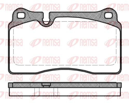 Kit de plaquettes de frein, frein à disque REMSA 1200.30
