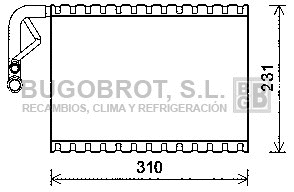 Évaporateur climatisation BUGOBROT 70-MSV544