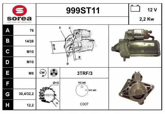 Démarreur STARTCAR 999ST11