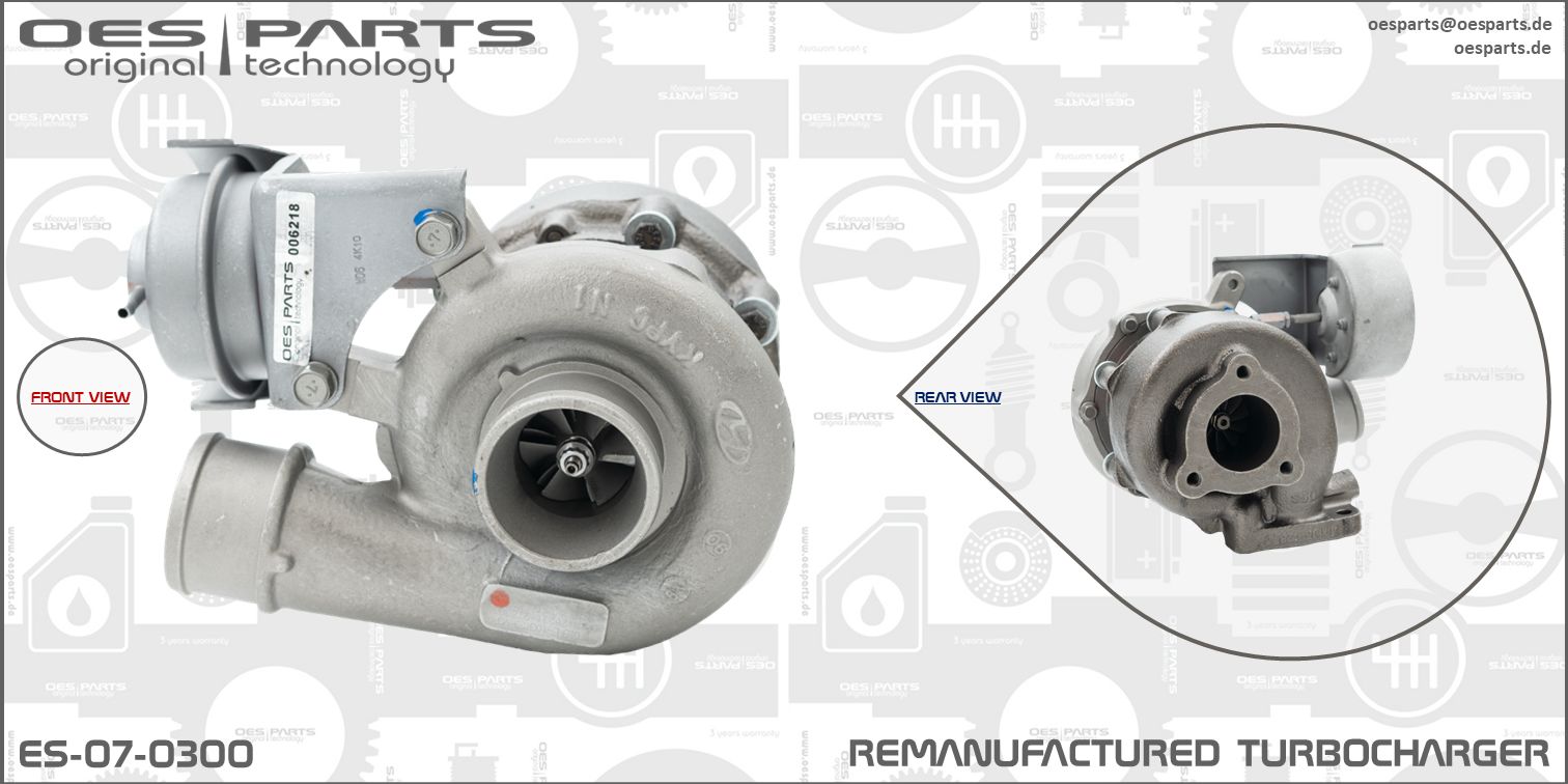 Turbocompresseur, suralimentation OES PARTS ES-07-0300