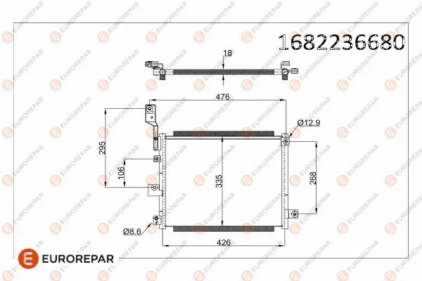 Condenseur, climatisation EUROREPAR 1682236680