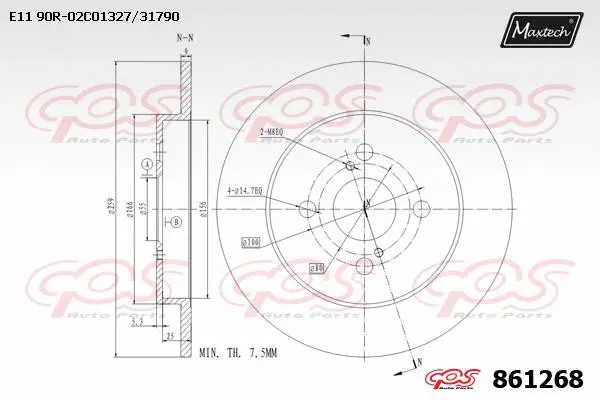 Disque de frein MAXTECH 861268