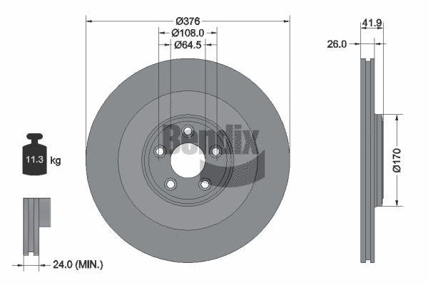 Disque de frein BENDIX Braking BDS2309HC