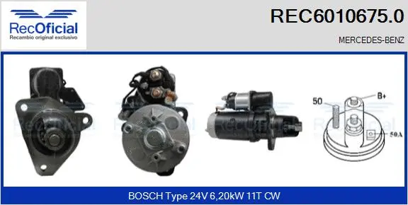 Démarreur RECOFICIAL REC6010675.0