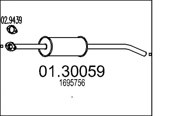 Silencieux avant MTS 01.30059