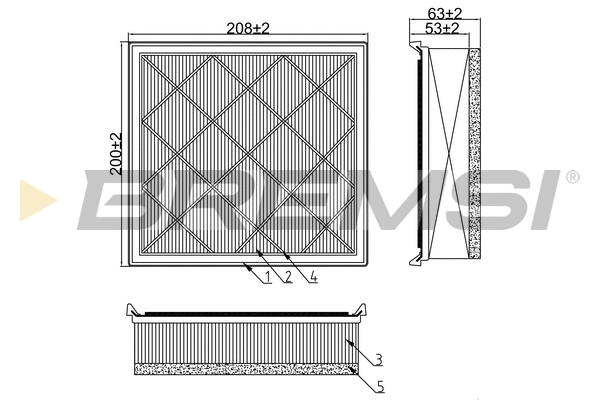 Filtre à air BREMSI FA0582