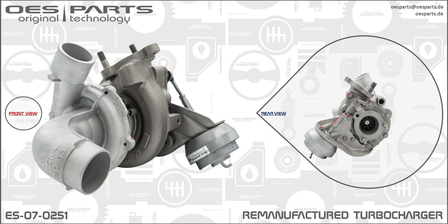 Turbocompresseur, suralimentation OES PARTS ES-07-0251