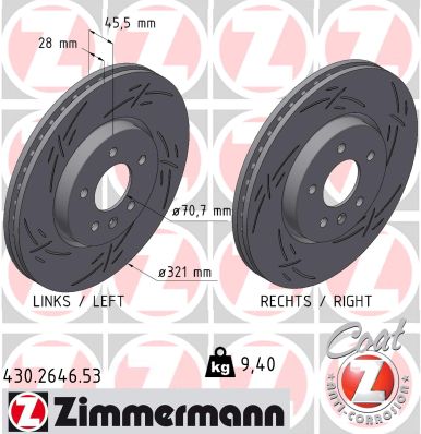 Disque de frein ZIMMERMANN 430.2646.53
