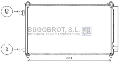 Condenseur, climatisation BUGOBROT 62-MZ5241
