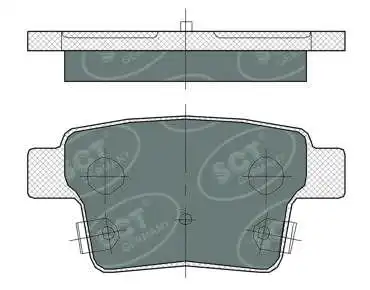 Kit de plaquettes de frein, frein à disque SCT - MANNOL SP 375 PR