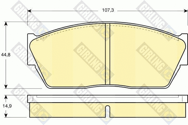 Kit de plaquettes de frein, frein à disque GIRLING 6102849