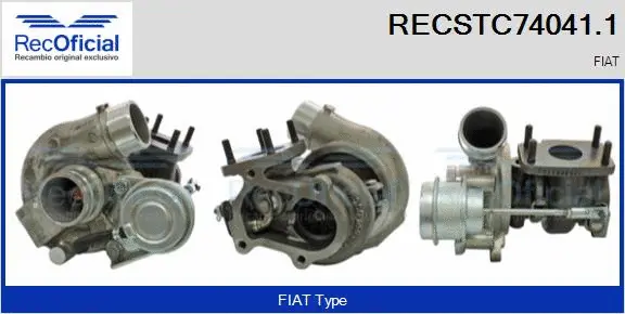 Turbocompresseur, suralimentation RECOFICIAL RECSTC74041.1