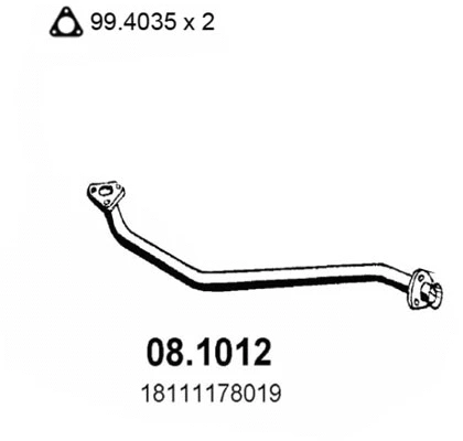 Tuyau d'échappement ASSO 08.1012