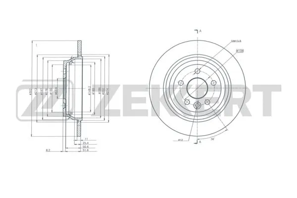 Disque de frein ZEKKERT BS-6012