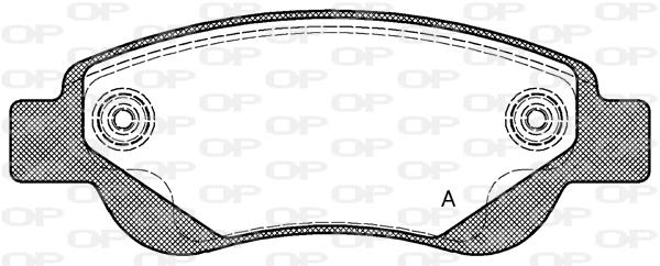 Kit de plaquettes de frein, frein à disque OPEN PARTS BPA1177.00