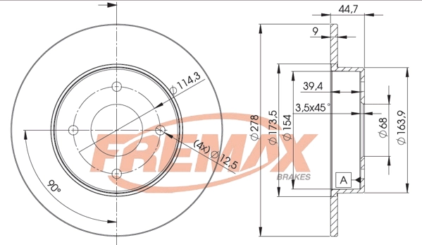 Disque de frein FREMAX BD-2083