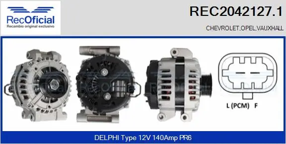 Alternateur RECOFICIAL REC2042127.1