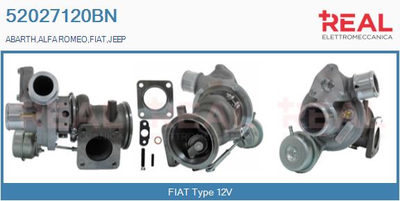 Turbocompresseur, suralimentation REAL 52027120BN