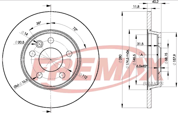 Disque de frein FREMAX BD-3111