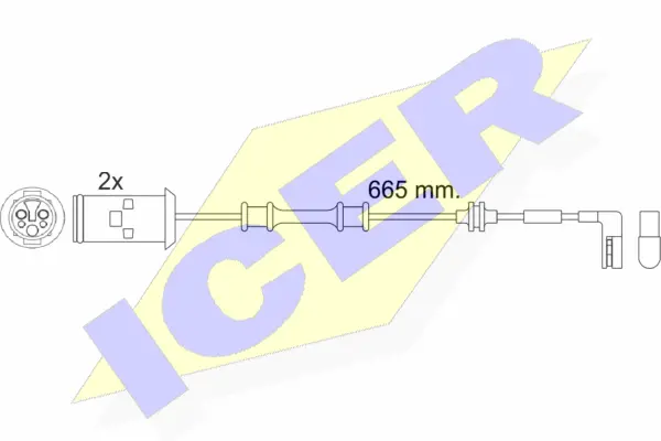 Contact d'avertissement, usure des plaquettes de frein ICER 610451 E C