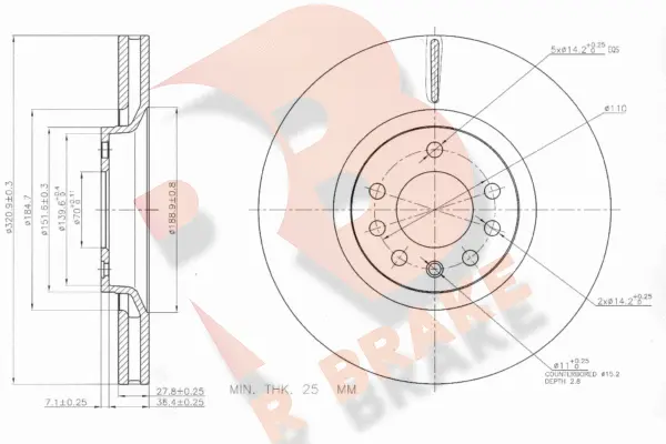 Disque de frein R BRAKE 78RBD29213