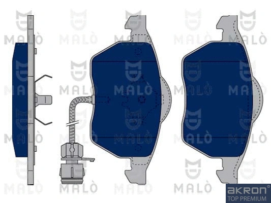 Kit de plaquettes de frein, frein à disque AKRON-MALÒ 1050057